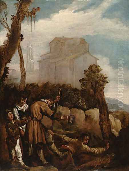 The Parable of the Blind leading the Blind Oil Painting by Domenico Fetti