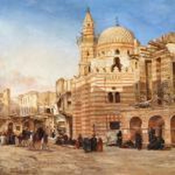 The Mosque Of Khair Bekh Oil Painting by John Jnr. Varley