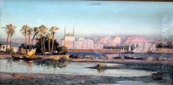 Blick Auf Kairo Oil Painting by John Jnr. Varley