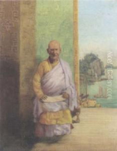 Japanese Man Oil Painting by John Jnr. Varley