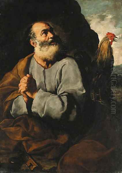 The penitent Saint Peter Oil Painting by Francesco Fracanzano