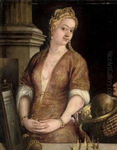 Portrait Of A Lady Oil Painting by (Alessandro) Padovanino (Varotari)