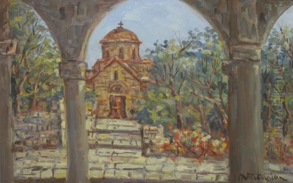 Stela Maris - Balcic Oil Painting by Partog Vartanian