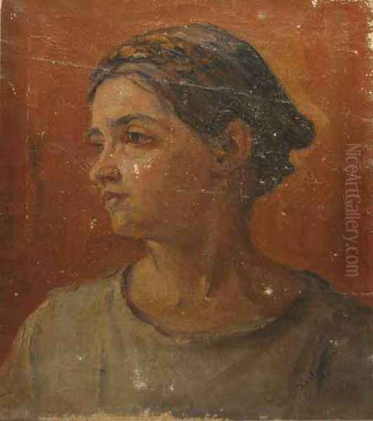 Portretde Tnara Oil Painting by Partog Vartanian