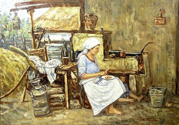 Housewife Oil Painting by Partog Vartanian