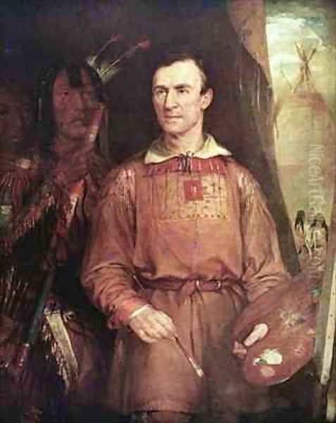 George Catlin 1798-1872 Oil Painting by William Fisk