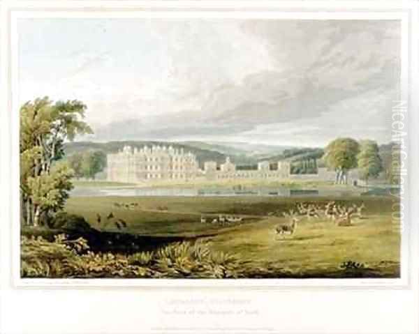 Longleat Wiltshire the Seat of the Marquis of Bath Oil Painting by A. V. Copley Fielding