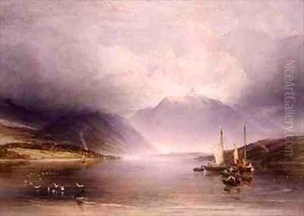 Loch Etive Argyllshire Oil Painting by A. V. Copley Fielding