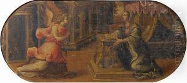 The Annunciation Oil Painting by Giorgio Vasari