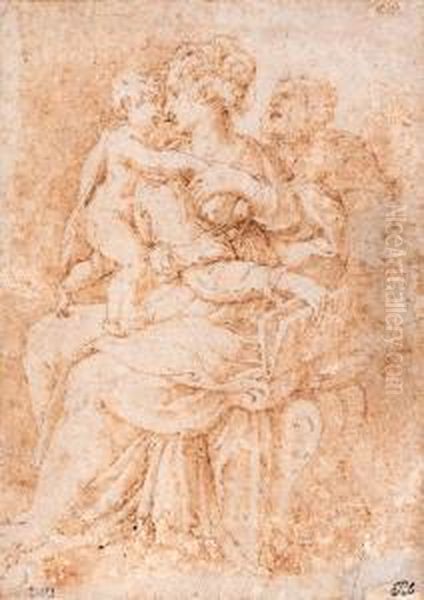 La Sainte Famille Oil Painting by Giorgio Vasari