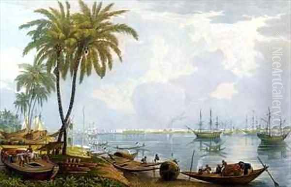 A View of Calcutta Oil Painting by Fraser, James Baillie