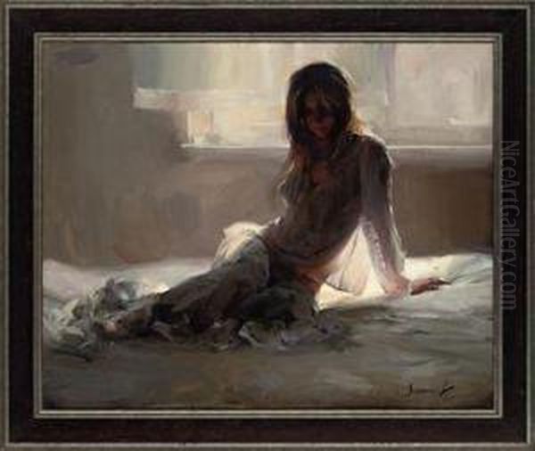 Contrasting Light Oil Painting by Vladimir Vasilyev