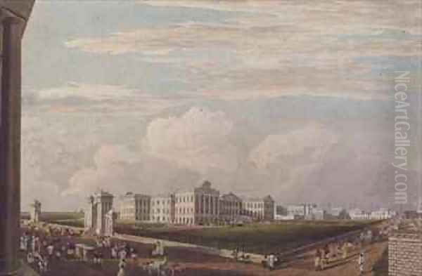 A View of Government House Calcutta Oil Painting by Fraser, James Baillie