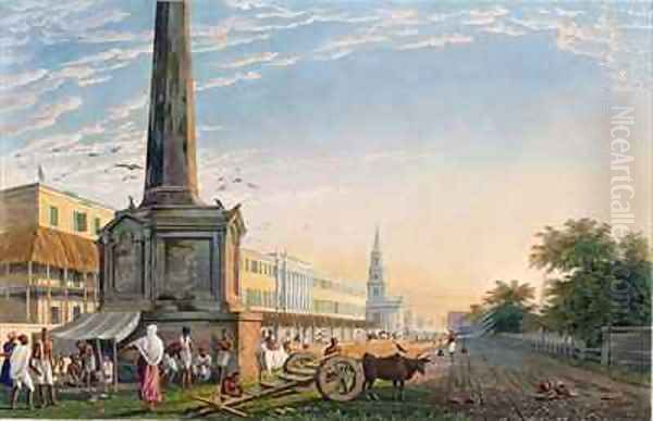 View of Writers Buildings from the Monument at the West End Oil Painting by Fraser, James Baillie