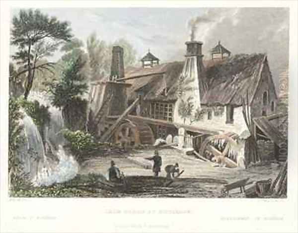 Iron Forge at Rouillon Oil Painting by Fussell, Joseph