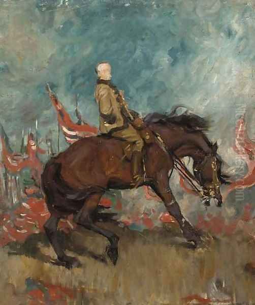 Study for the Equestrian Portrait of Field-Marshal Earl Roberts Oil Painting by Charles Wellington Furse