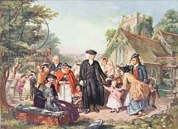 The Village Clergyman Oil Painting by William Powell Frith