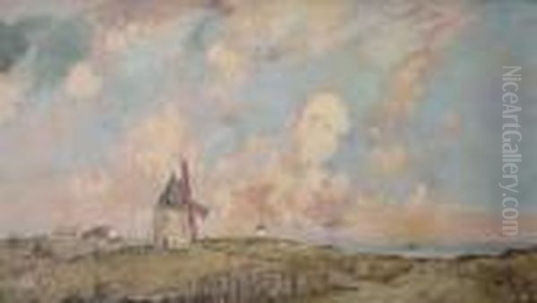 Moulin En Bretagne Oil Painting by Ernest Vauthrin