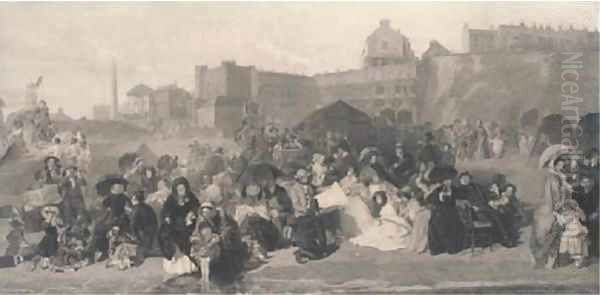 Life at the Seaside, Ramsgate 1854, by C. W. Sharp Oil Painting by William Powell Frith