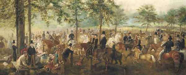 Racing day Oil Painting by William Powell Frith