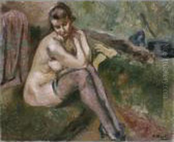 Le Modele Oil Painting by Otto Vautier