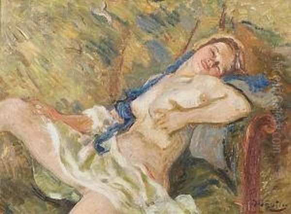 Nude Oil Painting by Otto Vautier