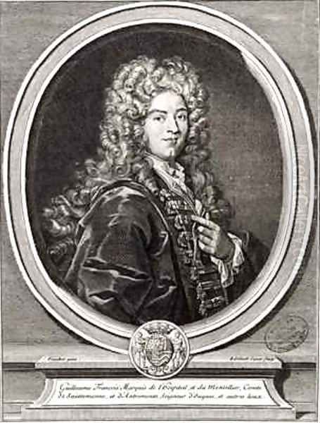 Portrait de Guillaume de LHospital 1661-1704 Oil Painting by Foucher, Nicolas