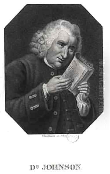 Dr Samuel Johnson 1709-84 Oil Painting by Auguste Christian Fleischmann