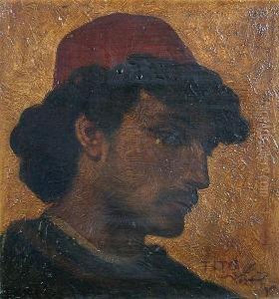 Tito Oil Painting by Elihu Vedder