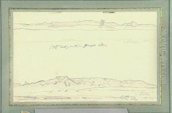 17th Looking South To Zowyeh Oil Painting by Elihu Vedder