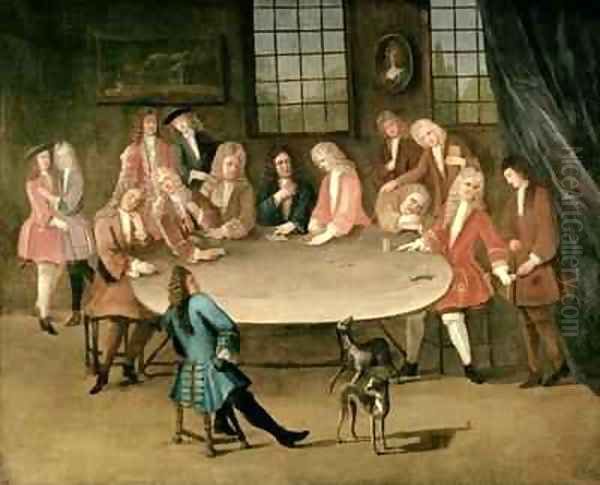 The Gamblers Oil Painting by Benjamin Ferrers