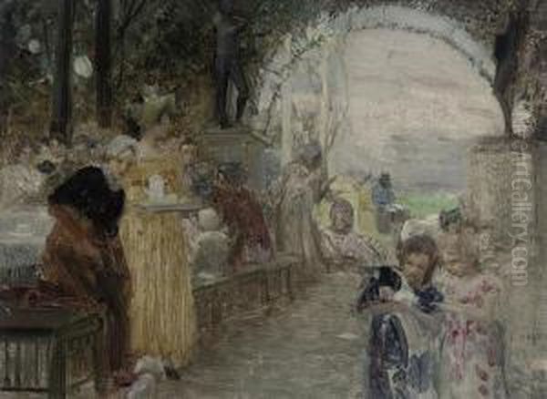 The Tea Party Oil Painting by Eduard Veith