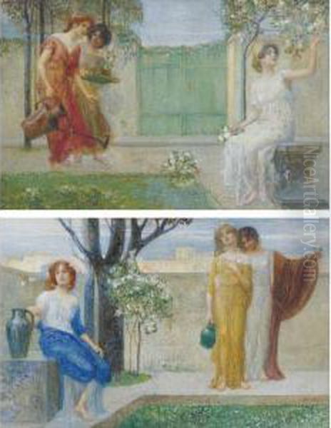 Allegorical Scenes Oil Painting by Eduard Veith