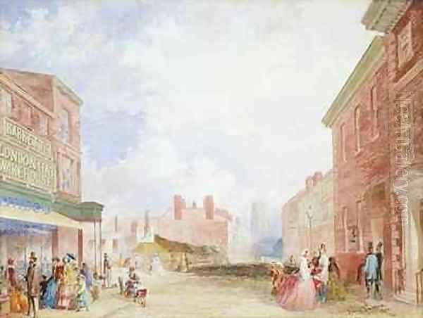 View of Kirkgate Leeds Oil Painting by Isaac Fountain