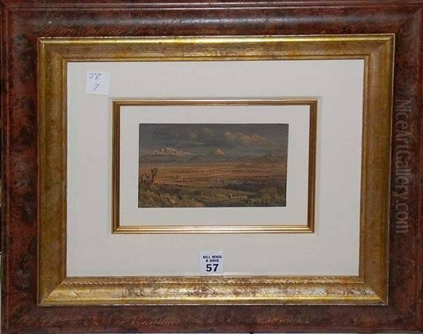 Desert And Mountains Oil Painting by Jose Maria Velasco