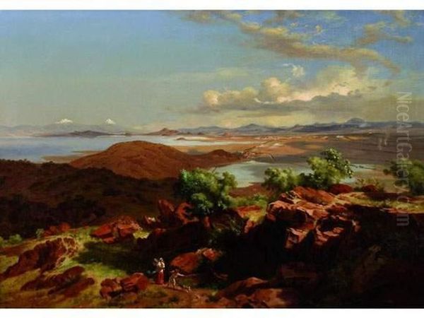 Vue De Mexico En 1882 Oil Painting by Jose Maria Velasco