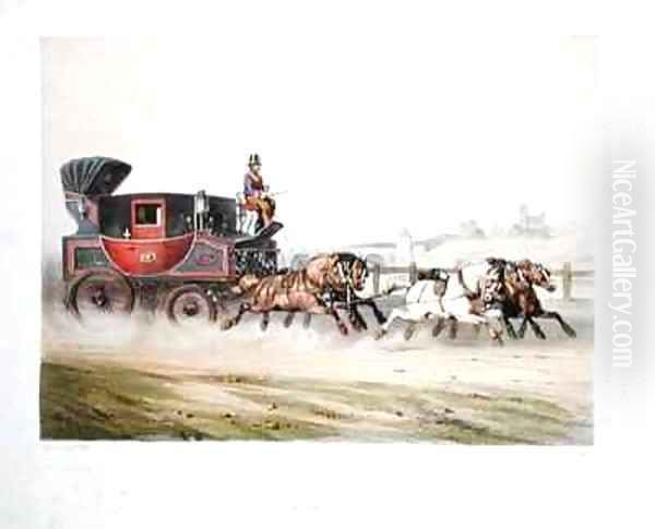 The Mail Coach Oil Painting by Fort, F.