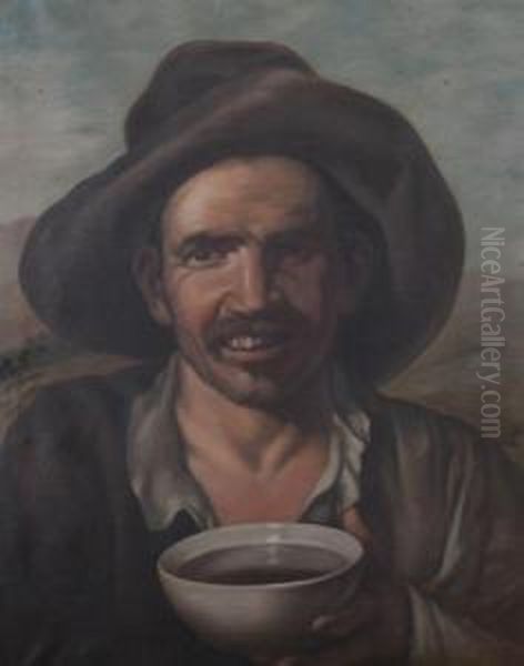 Detail From 'losborrachos' Oil Painting by Diego Rodriguez de Silva y Velazquez