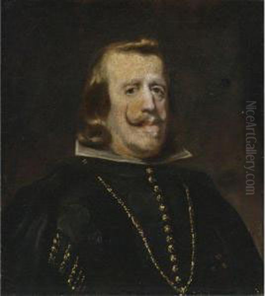 Portrait Of King Phillip Iv Oil Painting by Diego Rodriguez de Silva y Velazquez