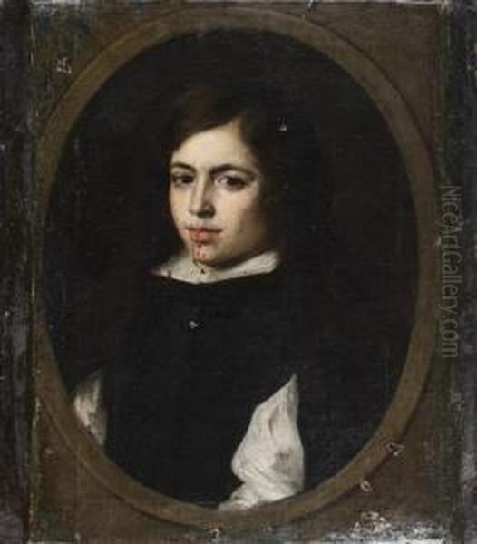 Portrait De Jeune Homme En Noir Oil Painting by Diego Rodriguez de Silva y Velazquez