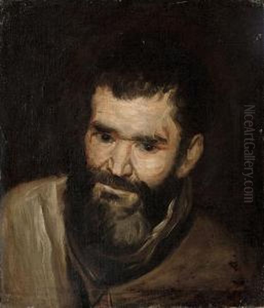 Head Of A Bearded Man Oil Painting by Diego Rodriguez de Silva y Velazquez