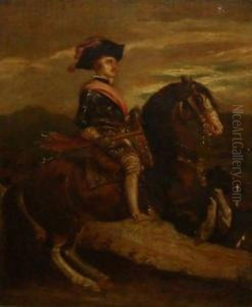 Portrait Of Philip Iv On Horseback Oil Painting by Diego Rodriguez de Silva y Velazquez