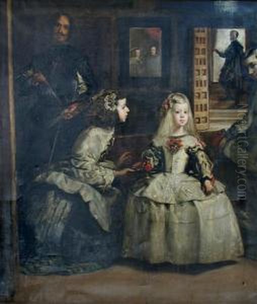 Las Meninas (the Maids Of Honour) Oil Painting by Diego Rodriguez de Silva y Velazquez