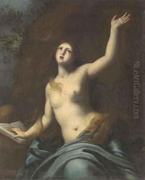 Saint Mary Magdalene in the Wilderness Oil Painting by Francesco Furini