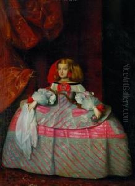 La Infanta Margarita Di Austria Oil Painting by Diego Rodriguez de Silva y Velazquez