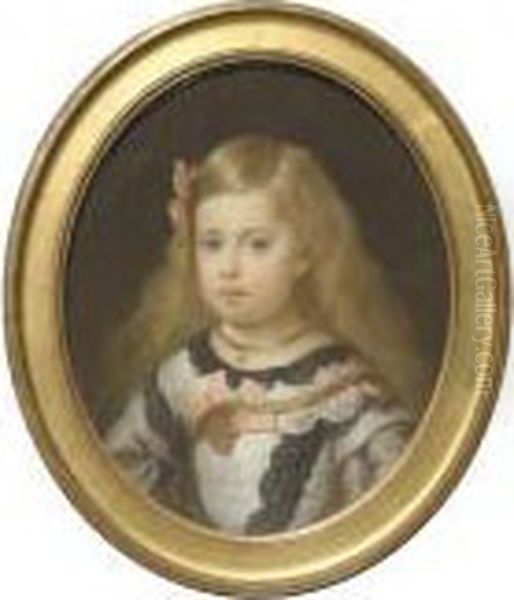 Portrait De L'infante Marguerite Oil Painting by Diego Rodriguez de Silva y Velazquez