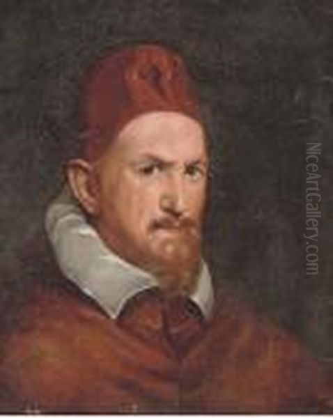 Pope Innocent X Oil Painting by Diego Rodriguez de Silva y Velazquez