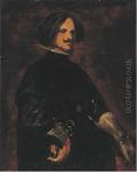 Self Portrait Oil Painting by Diego Rodriguez de Silva y Velazquez