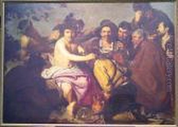 Feast Of Bacchus Oil Painting by Diego Rodriguez de Silva y Velazquez