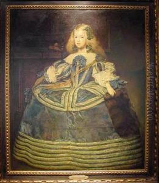 Portrait Of The Infanta Margaretha Theresia Oil Painting by Diego Rodriguez de Silva y Velazquez